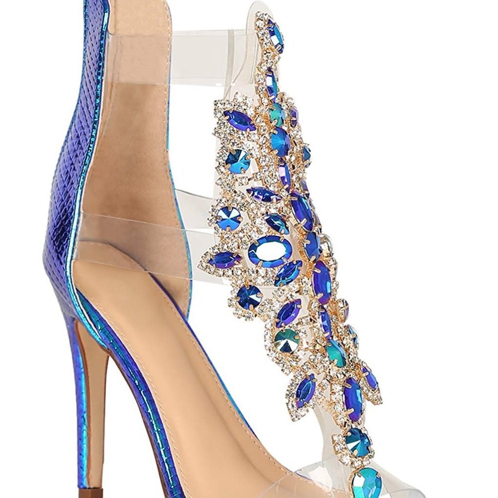 Women Sandal Stoned Bunch Pointed Heel Rylee08